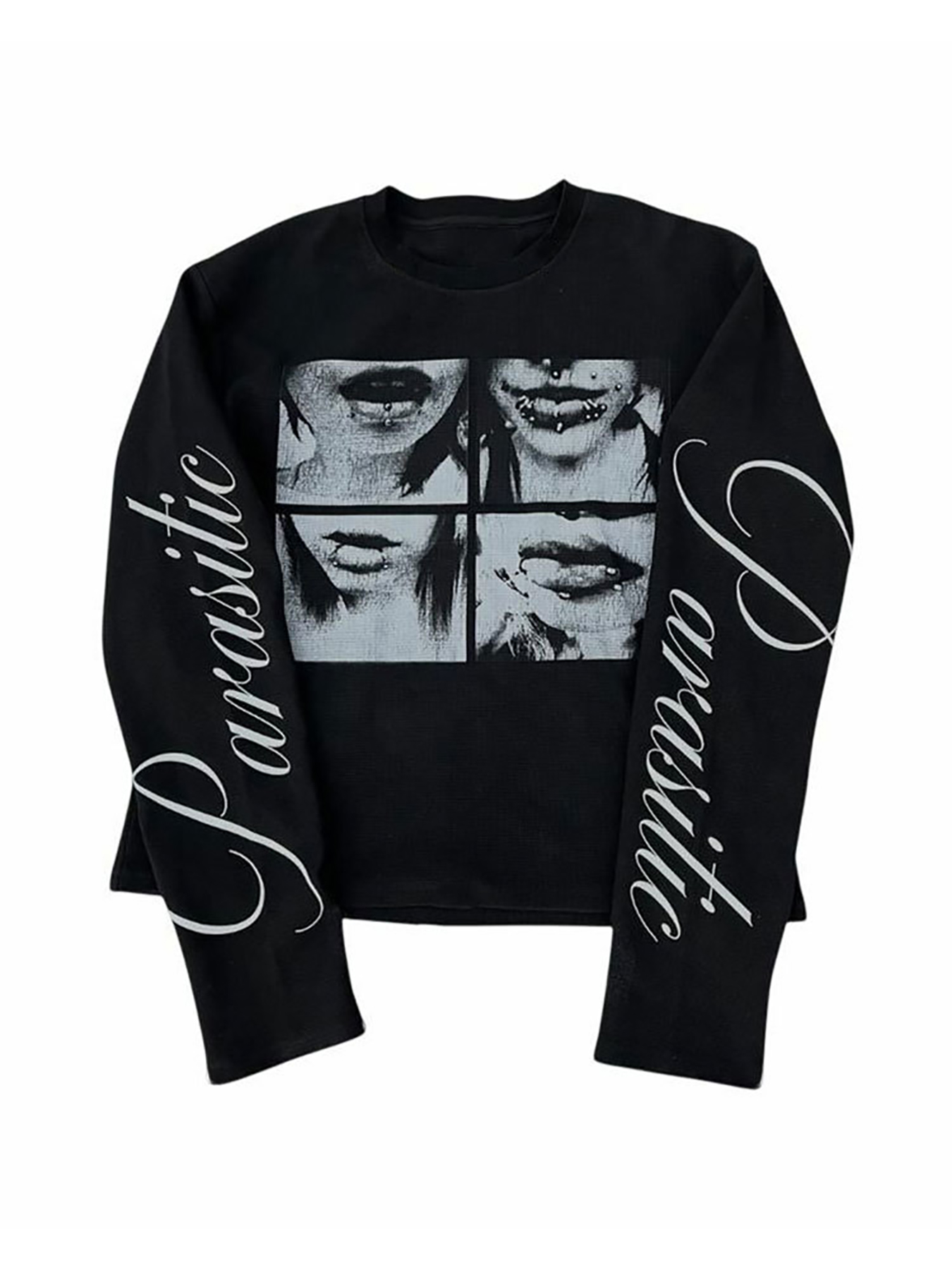 Street Fashion Men - ダークスタイルストリートパンクユニセックス長袖シャツ、レトロミレニアムプリントTシャツ付き