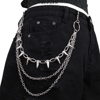 Street Fashion Jewelry - ユニセックス ヒップホップ パンクロック メタル ウエストチェーン パンツキーリング