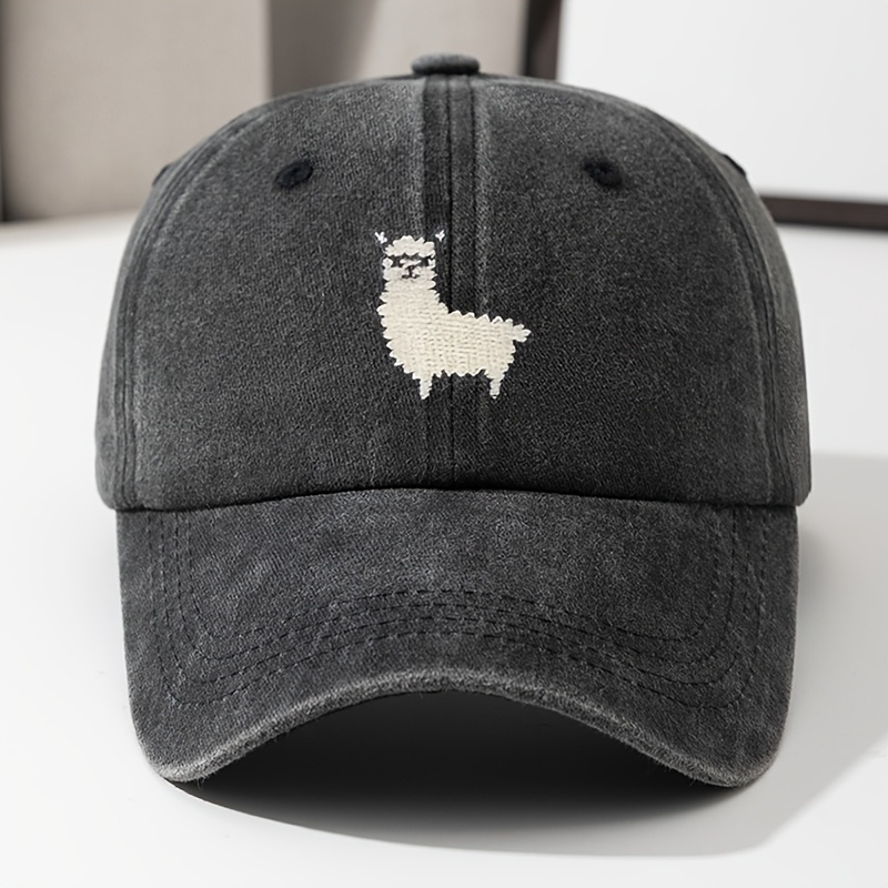 Bucket Hat Embroidered - かわいい羊柄の野球帽、男性と女性用、日常のレジャーに多用途、アヒルの舌の帽子、旅行用帽子