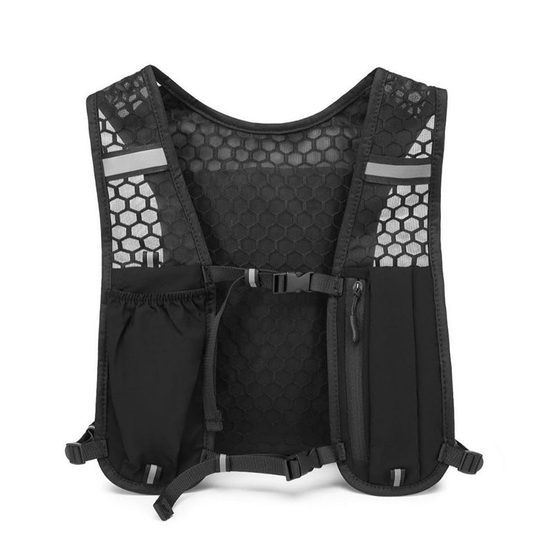 Reflective Jacket Running - 反射材付き通気性ランニングベスト、調節可能なスポーツベスト（ポケット付き）、アウトドアジョギングサイクリングフィットネス収納ベスト