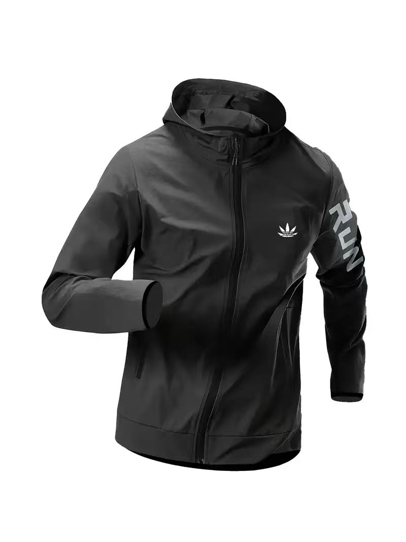 Reflective Jacket Running - メンズ ランニング フード付き ウィンドブレーカー ジャケット 防水