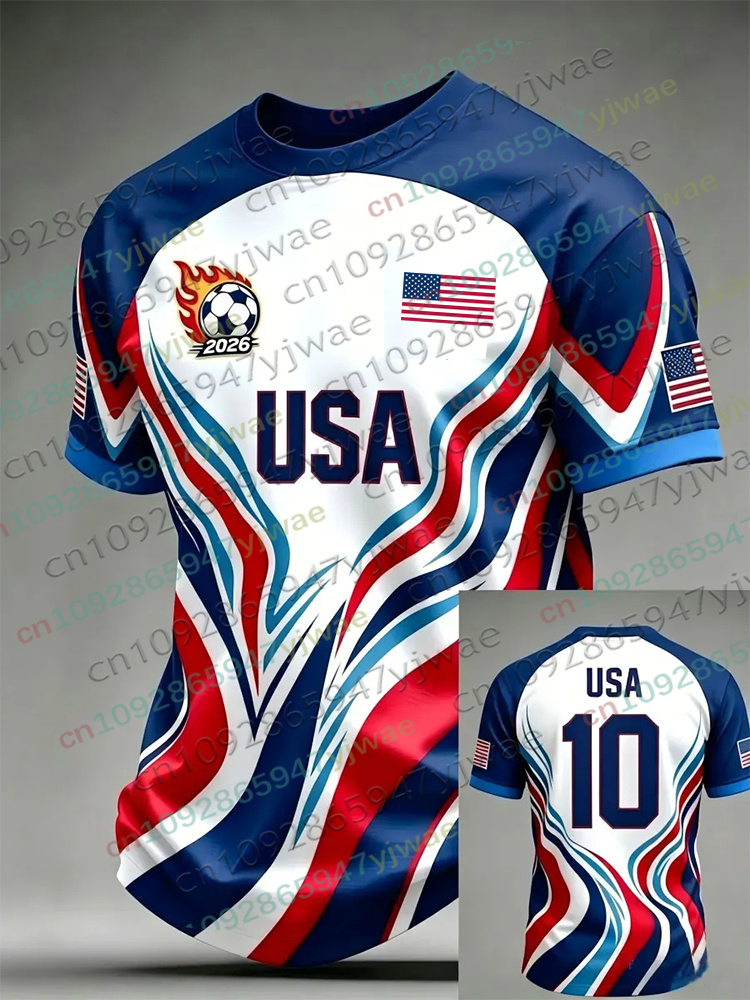 Street Fashion Usa - 2026年アメリカ国旗サッカーユニフォーム メンズ レディース スペシャルユース フットボールジャージ 夏用