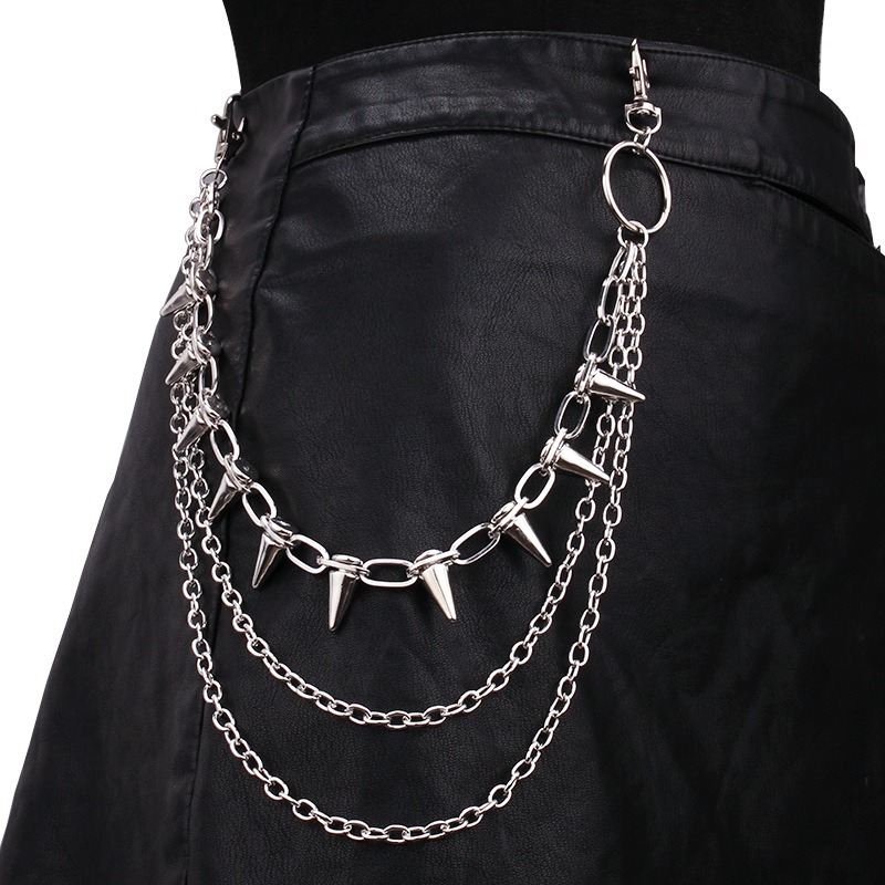 Street Fashion Jewelry - ヒップホップ パンクロック メタルパンツ ウエストチェーン メンズ レディース