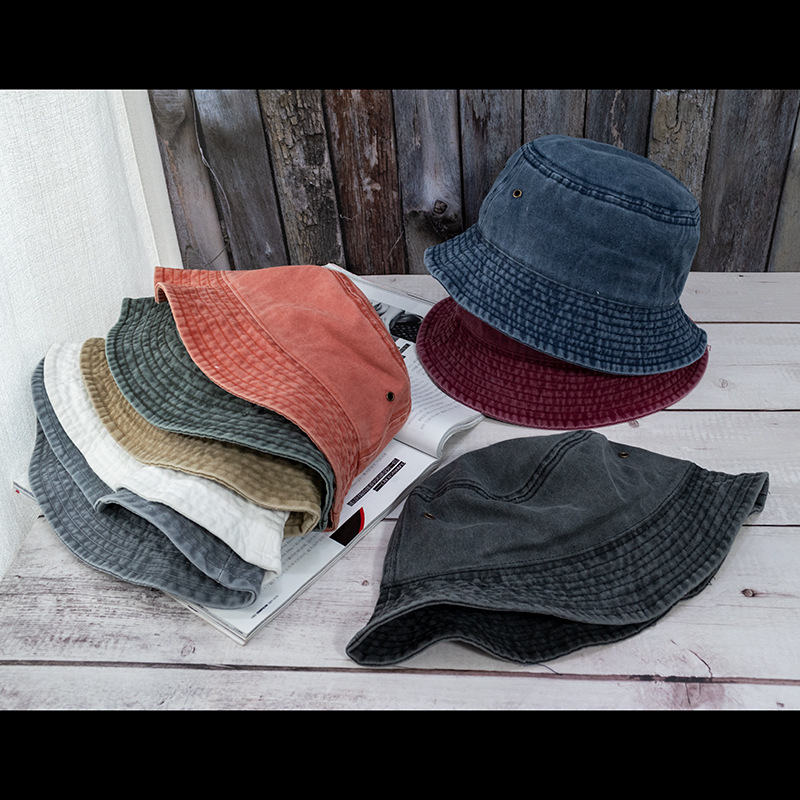 新しいユニセックスバケットハットファッション洗浄デニムキャッ - Bucket Hat Embroidered のレビューと価格