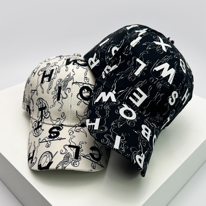 印刷された落書き,通気性のある野球帽,ストリートファッション - Street Fashion Graffiti のレビューと価格