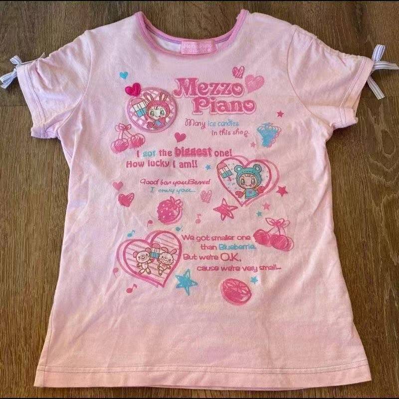 ヴィンテージかわいいキュートな半袖 Tシャツ女性 Y2K ク - Street Fashion Us のレビューと価格
