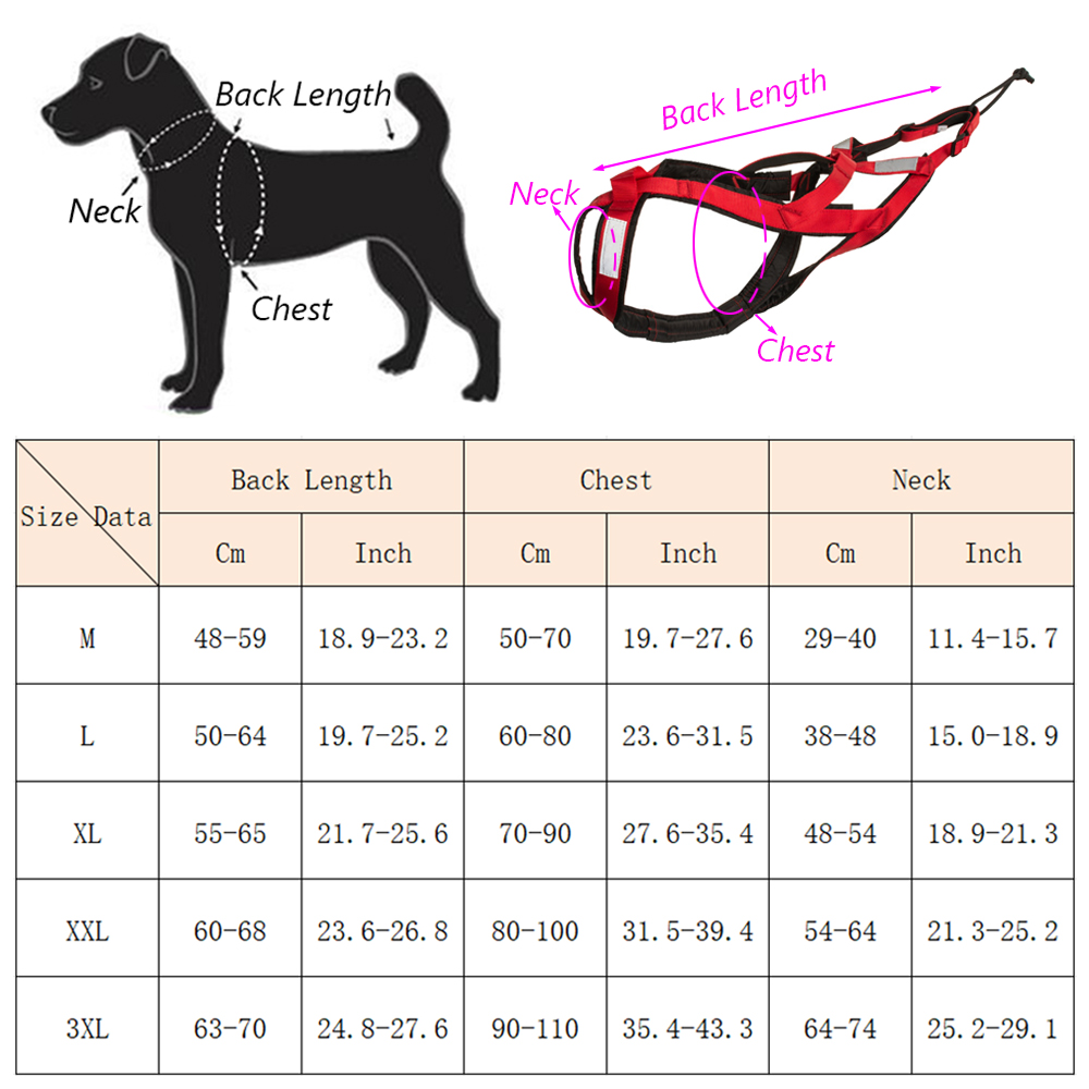 高品質大型犬用スレッジハーネス、スキー、ランニング用ペットハ - Reflective Jacket Running のレビューと価格