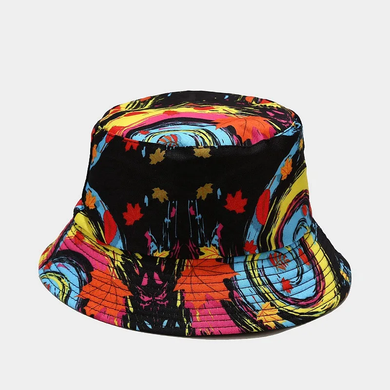 四季綿花グラフィティプリントバケットハット漁師帽子アウトドア - Bucket Hat Embroidered のレビューと価格