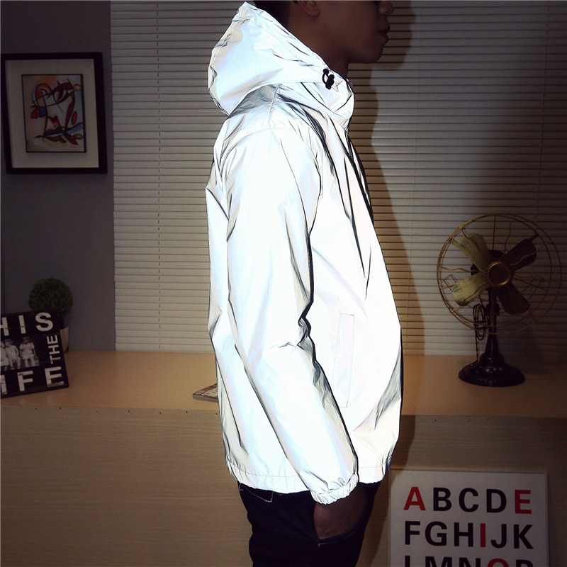 LEDライトアップウィンドブレーカー カップルサイクリング反 - Reflective Jacket Running のレビューと価格