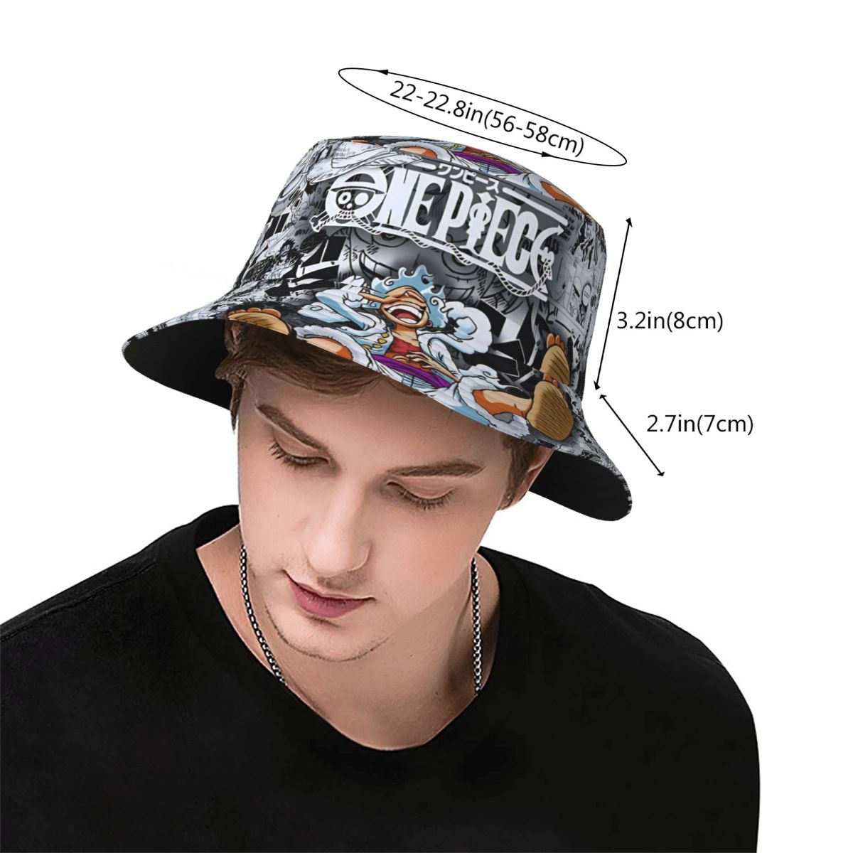 ワンピースモンキー D ルフィギアバケットハット夏の帽子アク - Bucket Hat Embroidered のレビューと価格