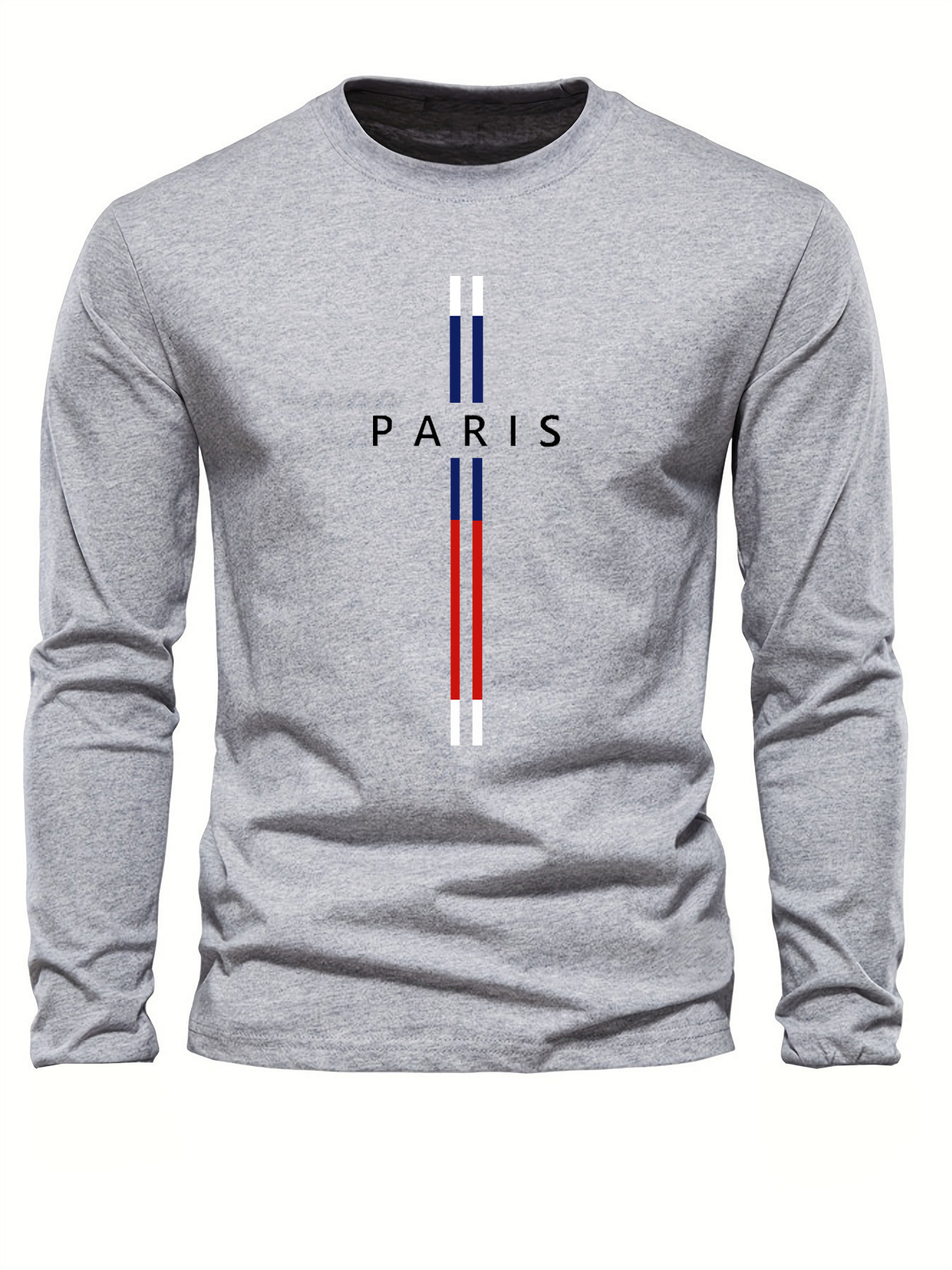 パリレターグラフィックプリントメンズ100％純綿ゆったり快適 - Street Fashion In Paris のレビューと価格