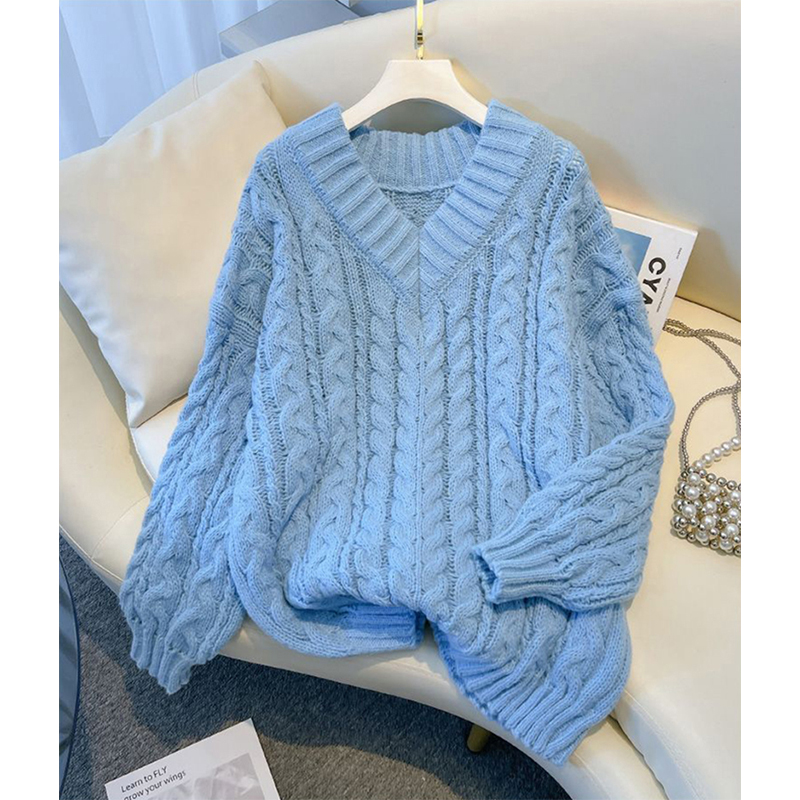 MEXZT 原宿セーター女性ファッション特大ピンク V ネッ - Street Fashion In Korea のレビューと価格