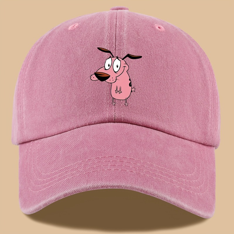 1個 女性用のかわいい子犬プリントの野球帽、カーブしたつば付 - Bucket Hat Embroidered のレビューと価格