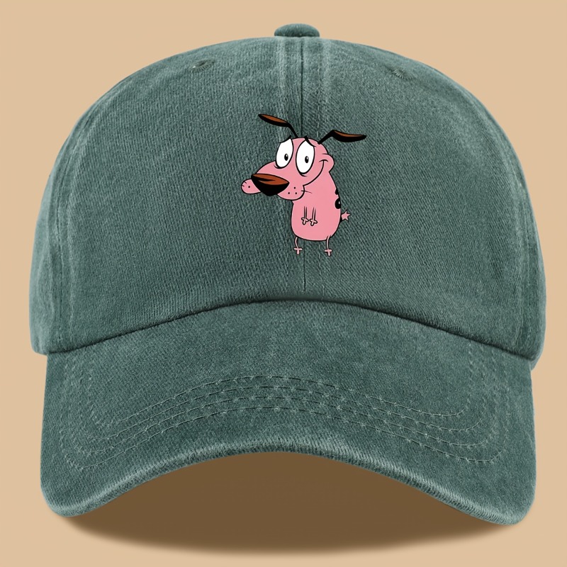 1個 女性用のかわいい子犬プリントの野球帽、カーブしたつば付 - Bucket Hat Embroidered のレビューと価格