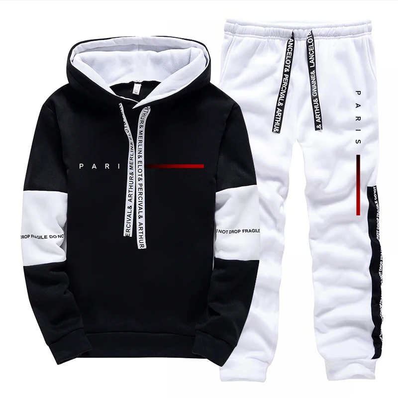 パリファッションパーカーストリートウェアメンズセットフード付 - Street Fashion In Paris のレビューと価格