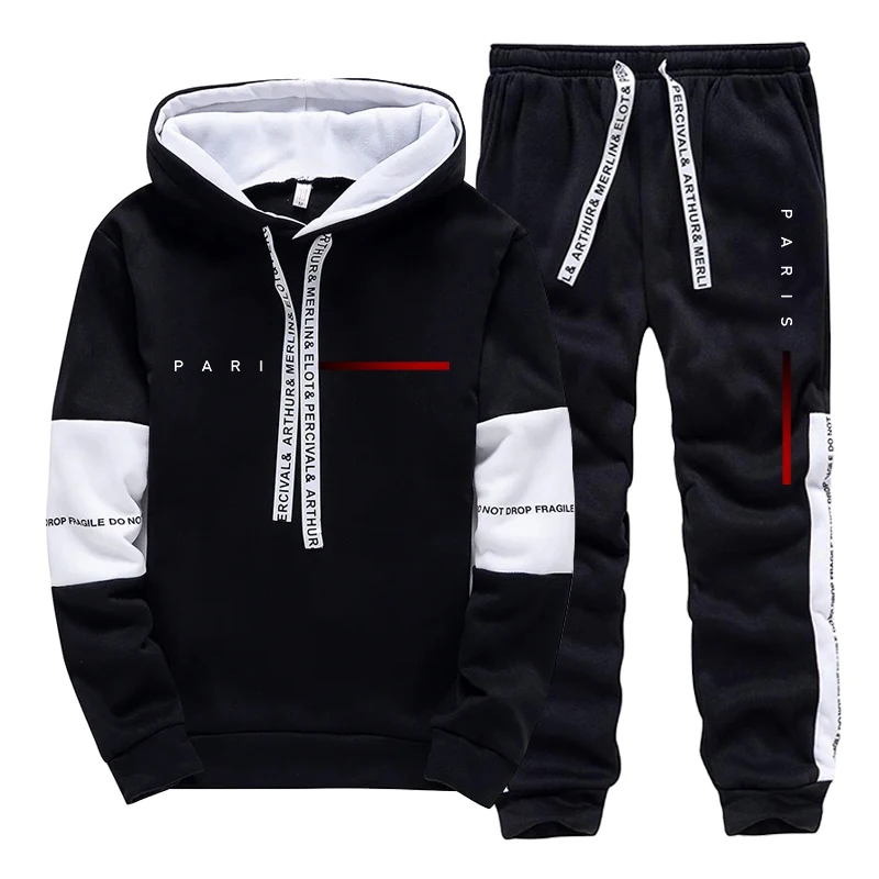 パリファッションパーカーストリートウェアメンズセットフード付 - Street Fashion In Paris のレビューと価格