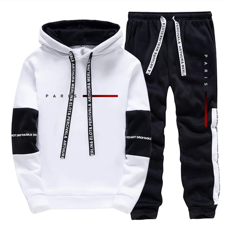 パリファッションパーカーストリートウェアメンズセットフード付 - Street Fashion In Paris のレビューと価格