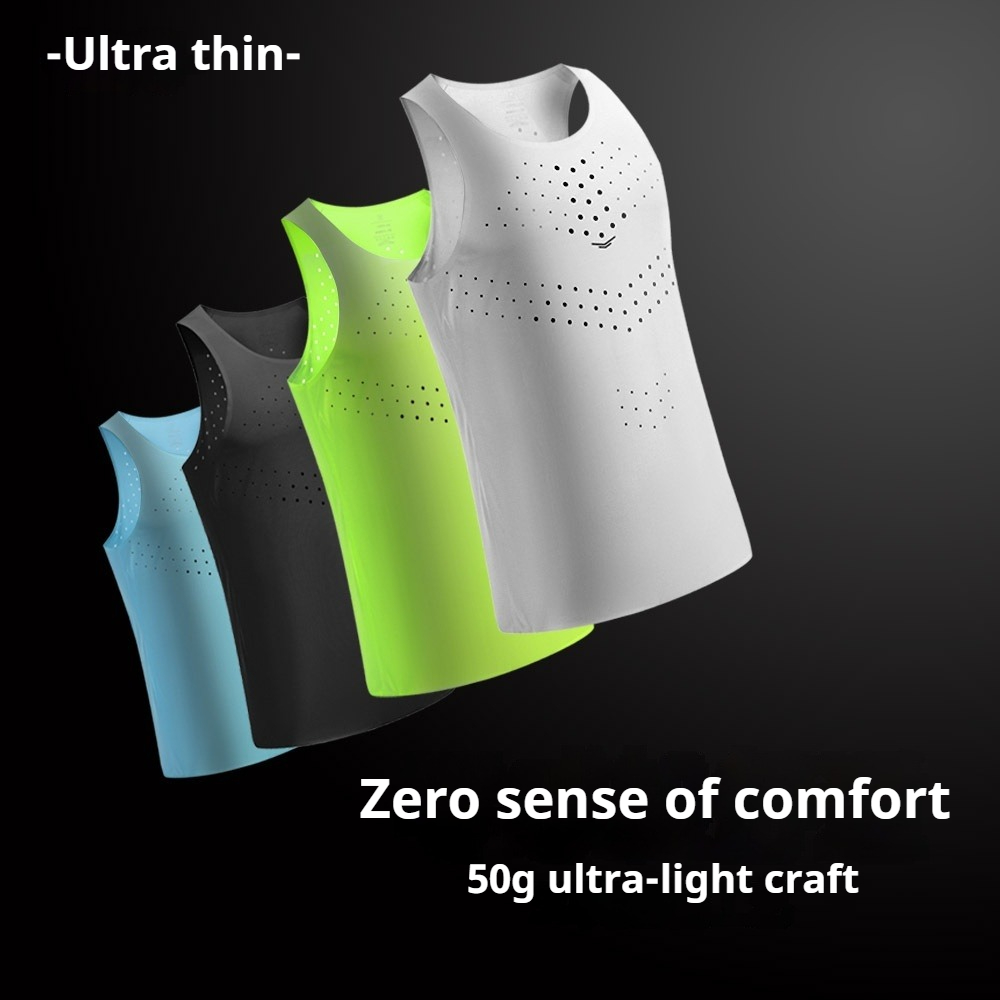 メンズ超軽量速乾ランニングベスト夏通気性トップマラソン陸上競 - Reflective Jacket Running のレビューと価格