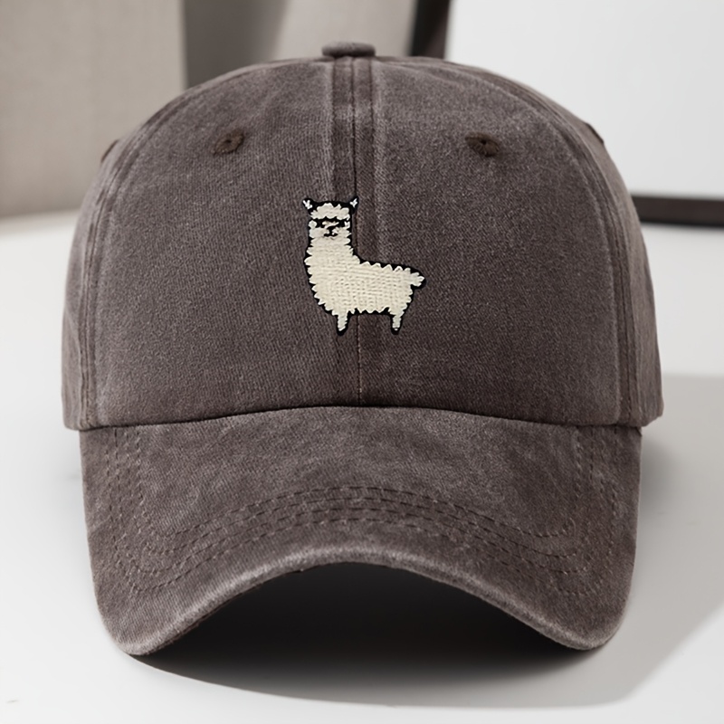 かわいい羊柄の野球帽、男性と女性用、日常のレジャーに多用途、 - Bucket Hat Embroidered のレビューと価格
