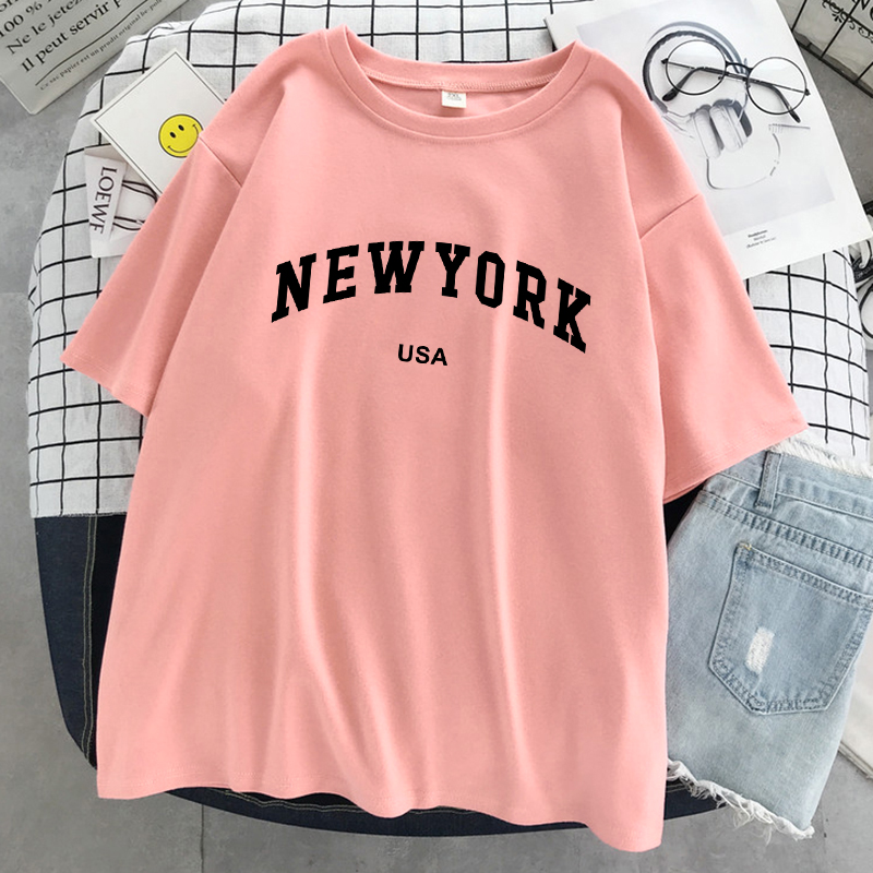 女性のレタリングTシャツ,新しいyork,usa,都市,スポ - Street Fashion Usa のレビューと価格