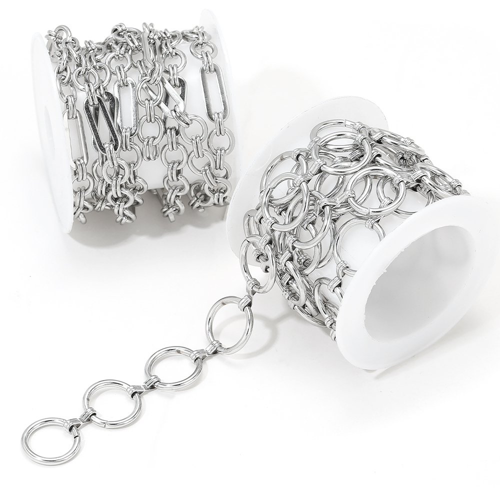 1メートルステンレス鋼ヘビーコンビネーションチェーンDIY手 - Street Fashion Jewelry のレビューと価格