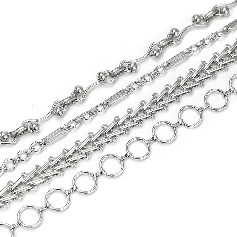 1メートルステンレス鋼ヘビーコンビネーションチェーンDIY手 - Street Fashion Jewelry のレビューと価格