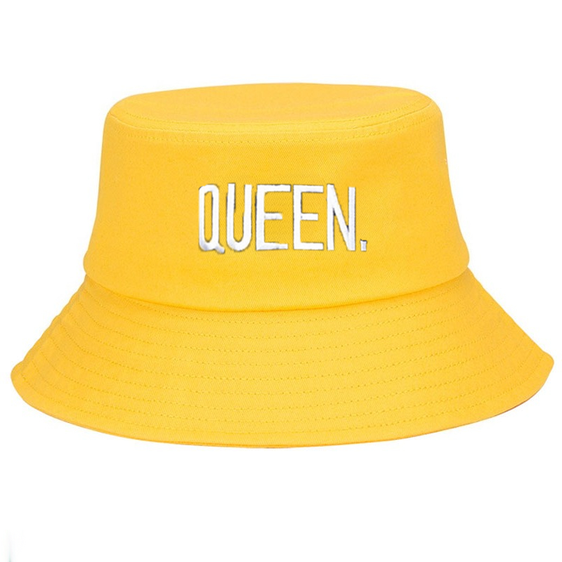 カスタマイズ可能なクイーン刺繍入りバケットハット、ニューカッ - Bucket Hat Embroidered のレビューと価格