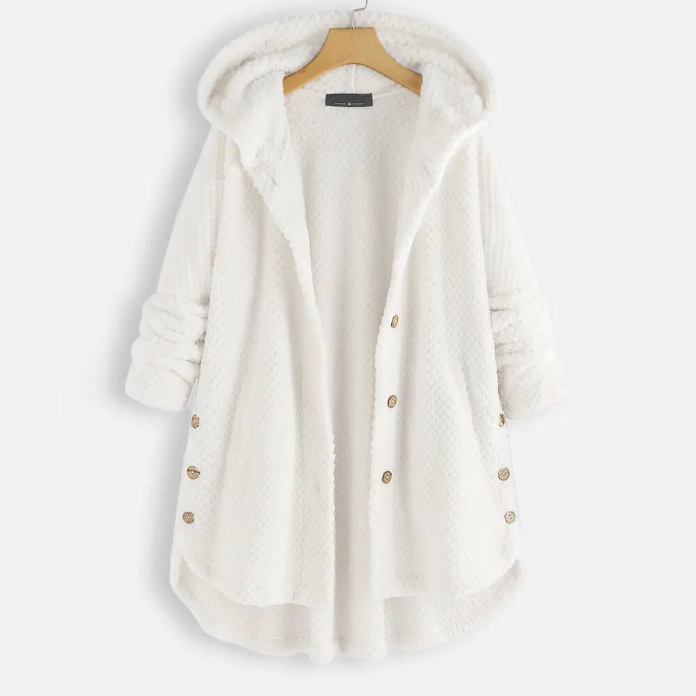 おしゃれな両面フリースフード付きジャケット、プラスサイズ、レ - Street Fashion Taiwan のレビューと価格