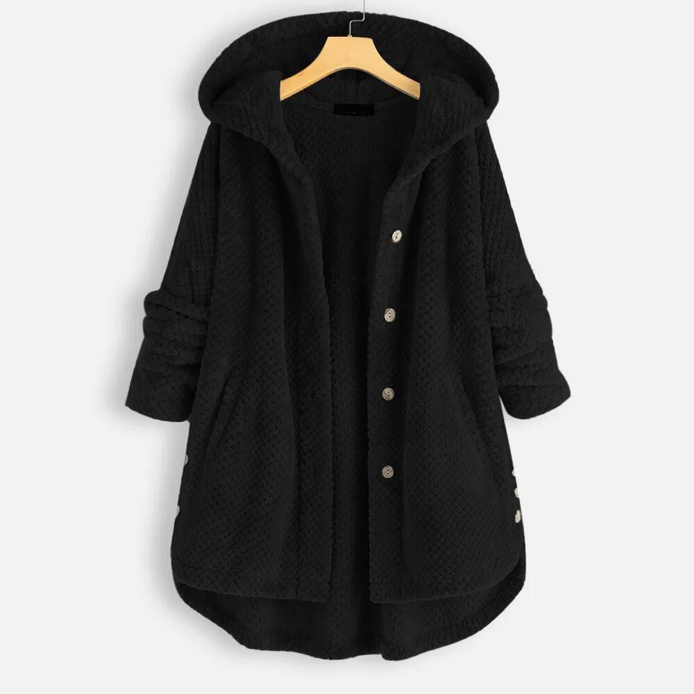 おしゃれな両面フリースフード付きジャケット、プラスサイズ、レ - Street Fashion Taiwan のレビューと価格