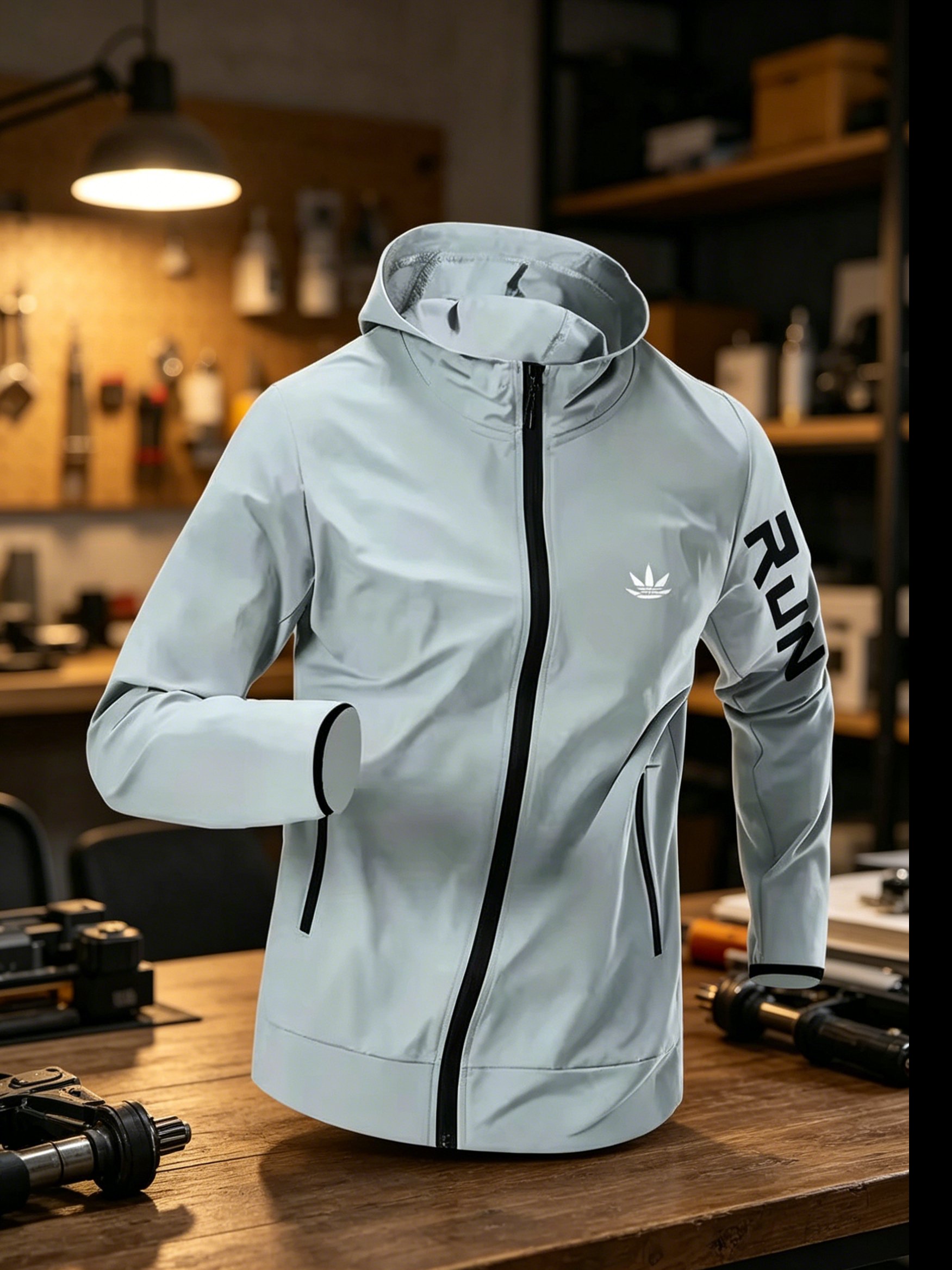 メンズ ランニング フード付き ウィンドブレーカー ジャケッ - Reflective Jacket Running のレビューと価格