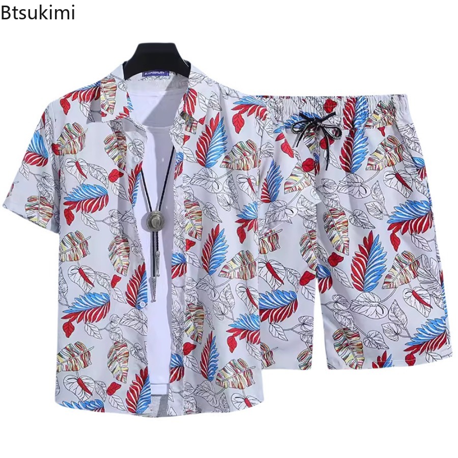 3Dプリントメンズ半袖シャツセット 夏ファッション カジュア - Street Fashion Men のレビューと価格