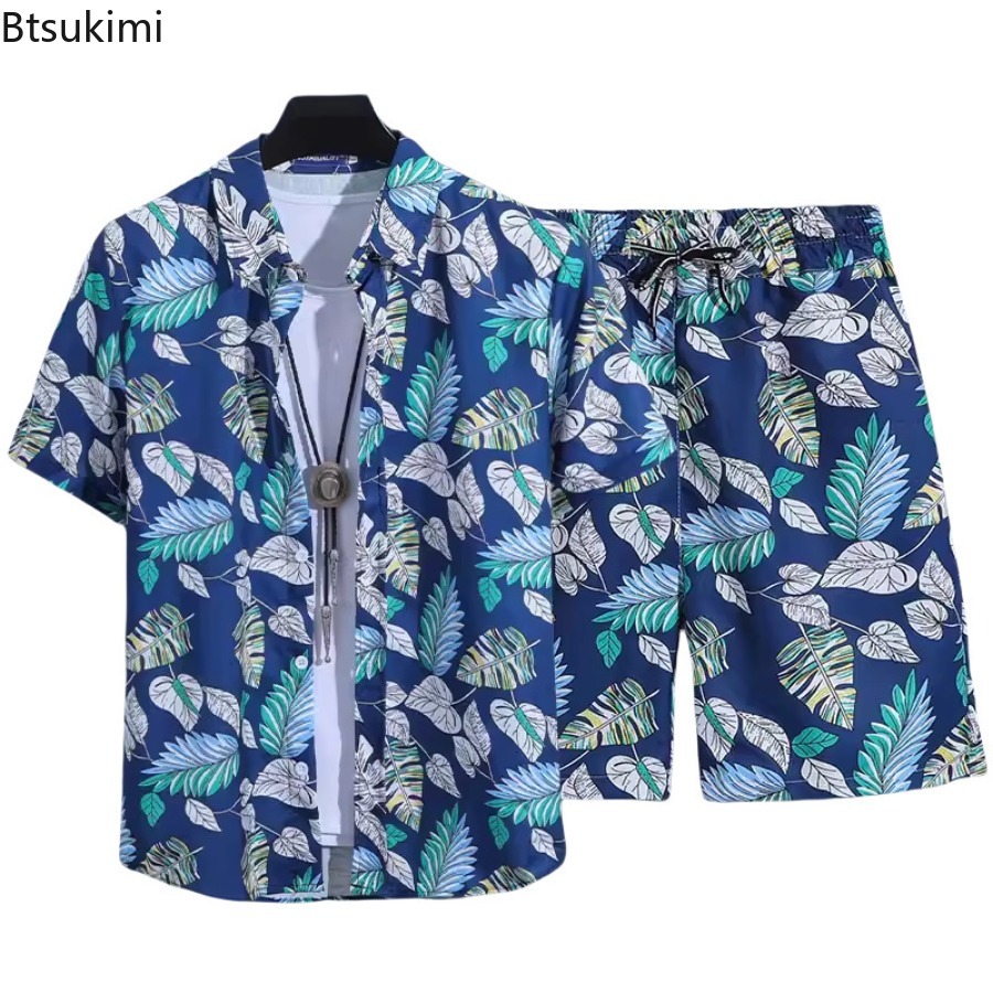 3Dプリントメンズ半袖シャツセット 夏ファッション カジュア - Street Fashion Men のレビューと価格