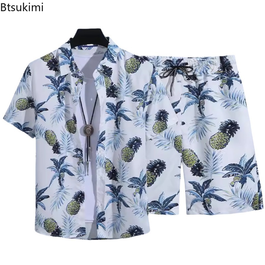 3Dプリントメンズ半袖シャツセット 夏ファッション カジュア - Street Fashion Men のレビューと価格