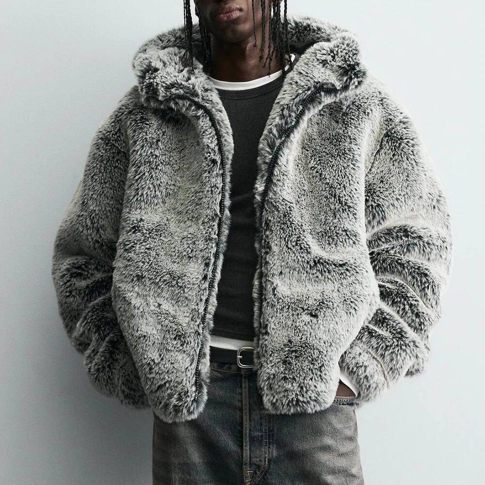 冬の新作フェイクファー長袖ジャケット アメリカンレトロファッ - Street Fashion Taiwan のレビューと価格