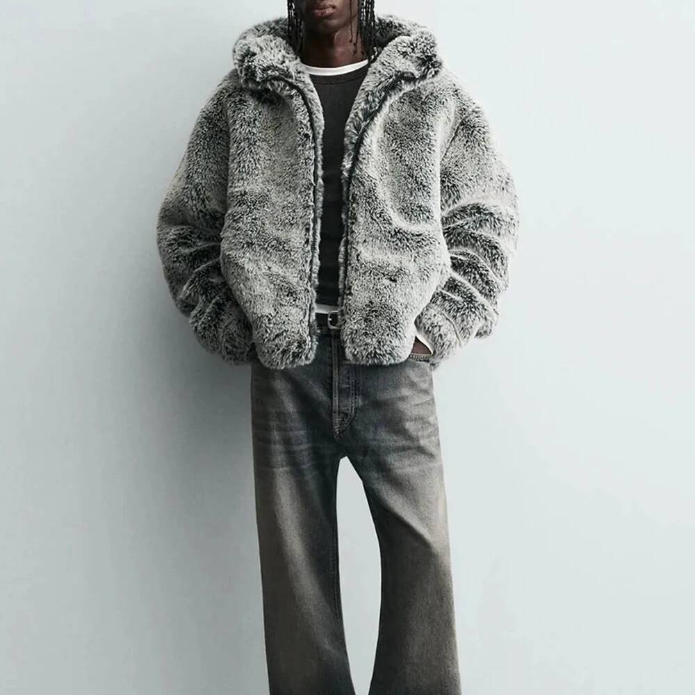 冬の新作フェイクファー長袖ジャケット アメリカンレトロファッ - Street Fashion Taiwan のレビューと価格