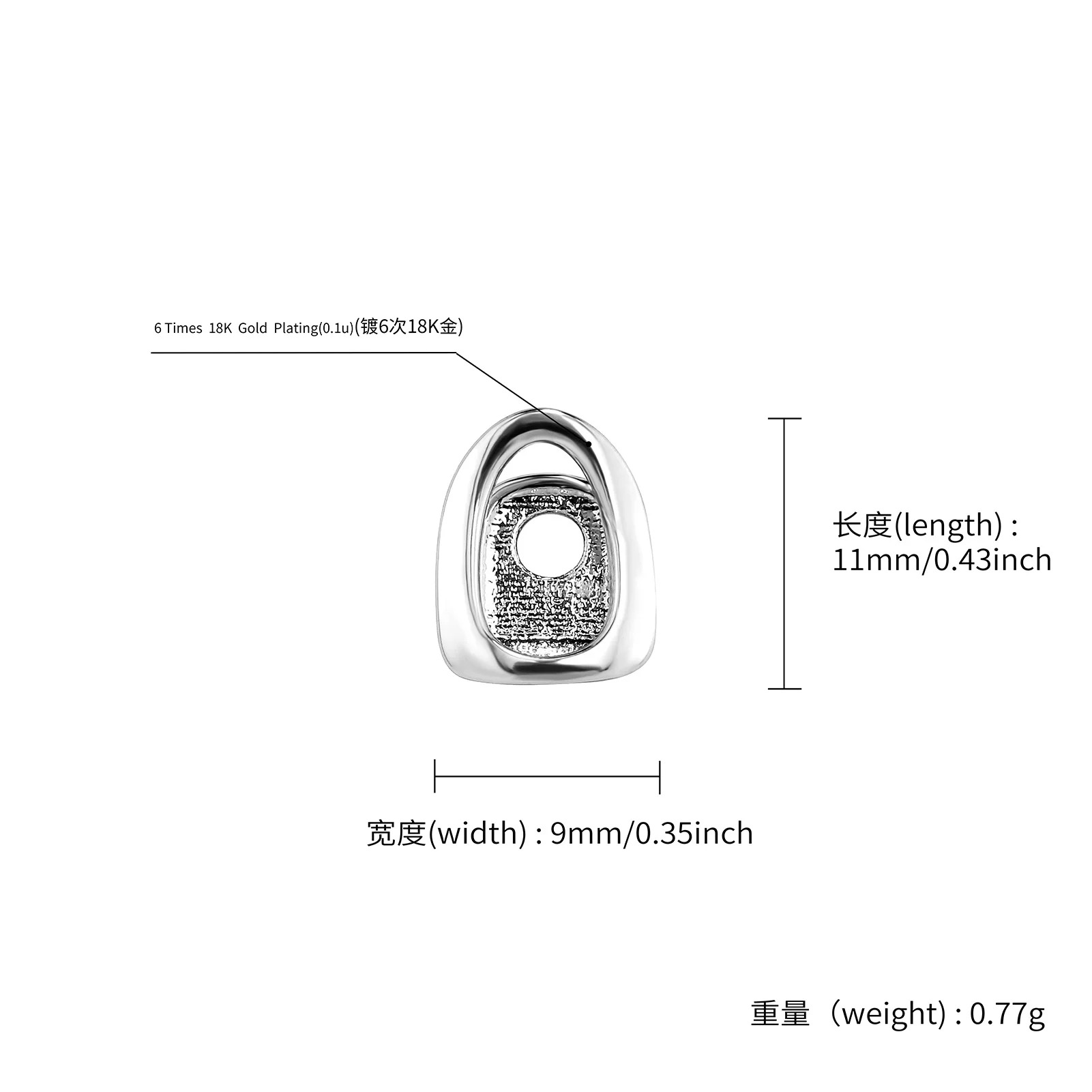 ゴールドカラーのメタルヒップホップラッパーシングルシャックル - Street Fashion Jewelry のレビューと価格