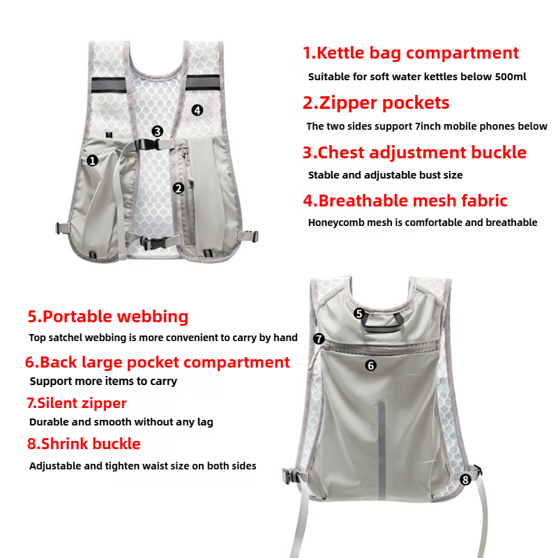 2025年新型 サイクリング ランニング 収納ベスト 軽量  - Reflective Jacket Running のレビューと価格