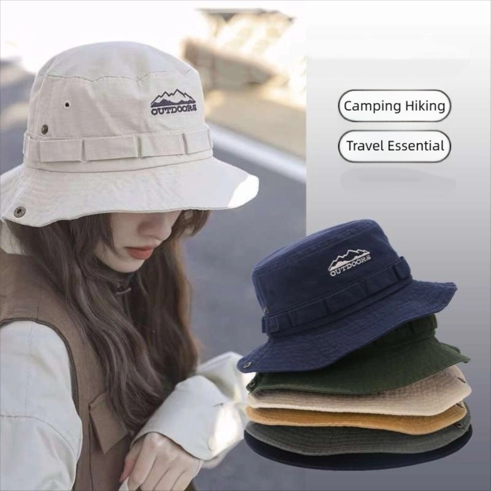 キャンプ登山帽子ユニセックスファッション山脈刺繍フィッシャー - Bucket Hat Embroidered のレビューと価格