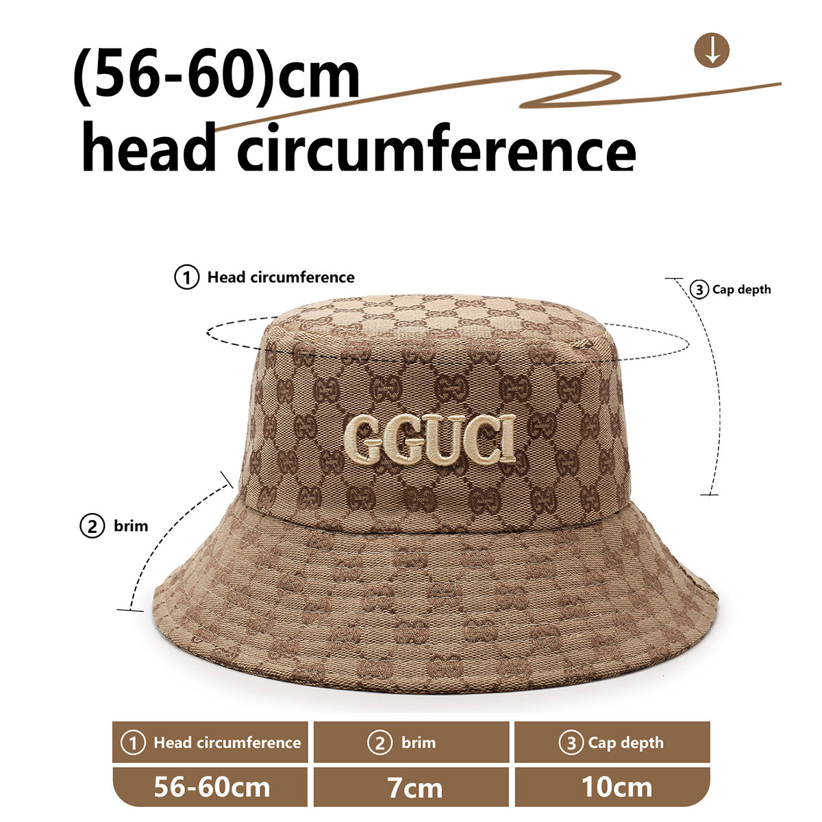 ユニセックス黒と白の刺繍文字パーソナライズされたバケットハッ - Bucket Hat Embroidered のレビューと価格